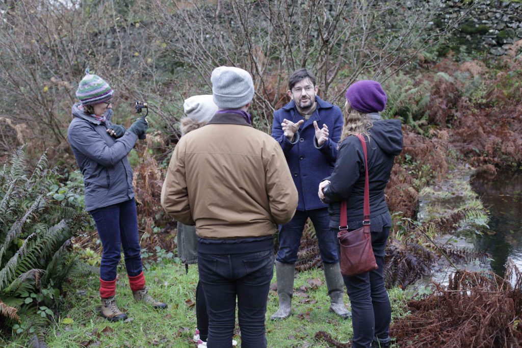 ARC researchers interviewing Adam Sutherland at Grizedale Arts