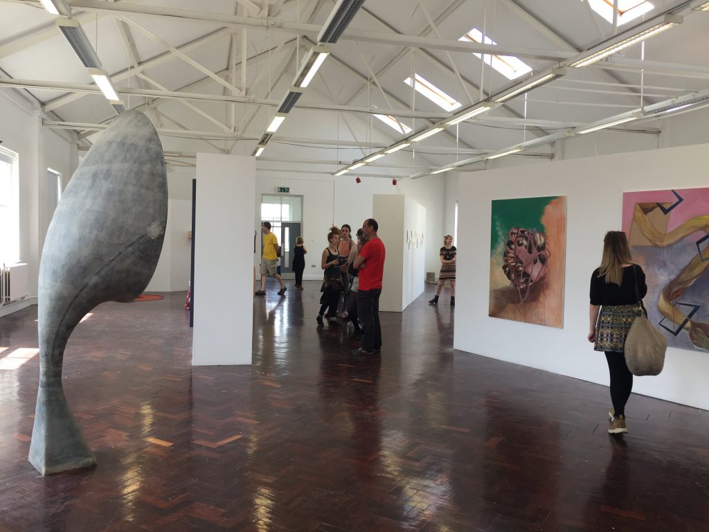 ARC students host a tour and discussion at the IADT BA Art Exhibition, May 2017