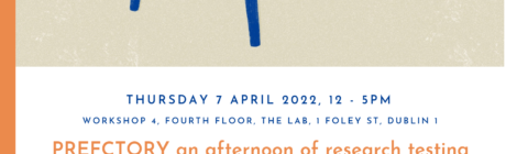 Prefactory - ARC event in Workshop 4, The LAB on Thurs 7 April 2022, 12 - 5pm